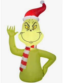Decor Grinch With Scarf Car Buddy Airblown