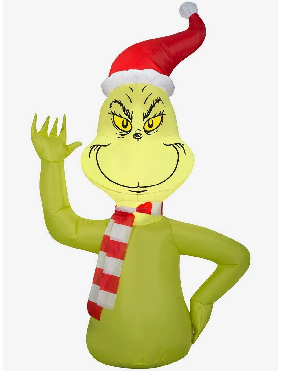 Decor Grinch With Scarf Car Buddy Airblown 1 Decor Grinch With Scarf Car Buddy Airblown