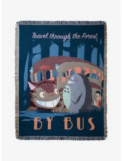 Bedroom Studio Ghibli My Neighbor Totoro Cat Bus Tapestry Throw - BoxLunch Exclusive