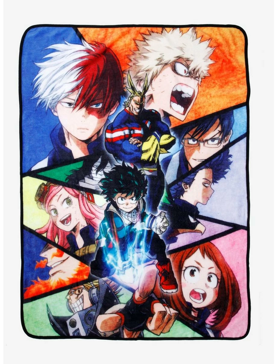 Bedroom My Hero Academia Character Panels Throw 1 Bedroom My Hero Academia Character Panels Throw