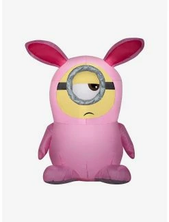 Decor Minions Stuart In Pink Bunny Suit Universal Airblown
