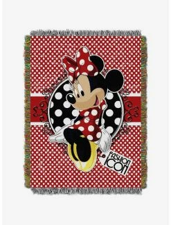 Bedroom Disney Minnie Mouse Bowtique Forever Tapestry Throw