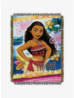 Bedroom Disney Moana Island Girl Tapestry Throw