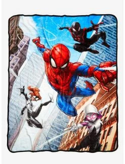 Bedroom Marvel Spider-Man Spider-Verse Group Throw - BoxLunch Exclusive