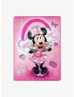 Bedroom Disney Minnie Mouse Wow Minnie Silk Touch Throw