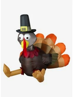 Decor Thanksgiving Pilgrim Turkey Inflatable Décor Small