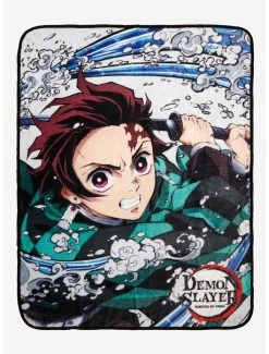 Bedroom Demon Slayer: Kimetsu No Yaiba Tanjiro Kamado Water Breathing Throw