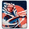 Bedroom Star Wars Ahsoka Tano Tonal Throw Blanket - BoxLunch Exclusive