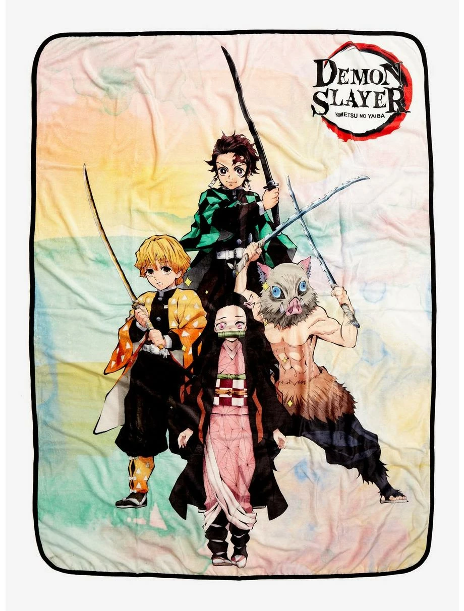 Bedroom Demon Slayer: Kimetsu No Yaiba Characters Watercolor Throw 1 Bedroom Demon Slayer: Kimetsu No Yaiba Characters Watercolor Throw