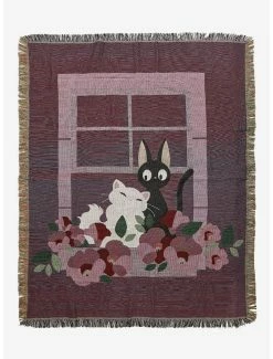 Bedroom Studio Ghibli Kiki's Delivery Service Lily & Jiji Window Tapestry Throw - BoxLunch Exclusive