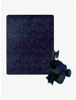 Bedroom DC Comics Batman Cyber Symbols Hugger Pillow Throw Set
