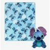 Bedroom Lilo & Stitch Classic Palms Hugger Pillow And Throw Set