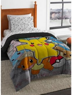 Bedroom Pokemon Battle Squad Bed In A Bag Set Twin