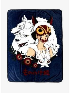 Bedroom Our Universe Studio Ghibli Princess Mononoke San & Wolves Throw - BoxLunch Exclusive