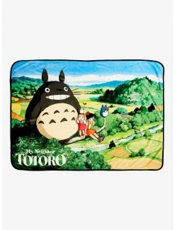 Bedroom Studio Ghibli My Neighbor Totoro Sisters & Totoros Scenic Throw Blanket - BoxLunch Exclusive