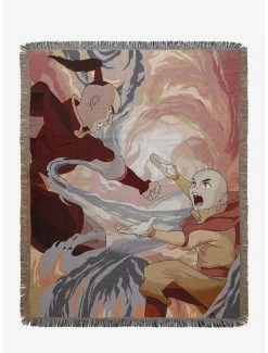 Bedroom Avatar: The Last Airbender Zuko & Aang Fight Tapestry Throw