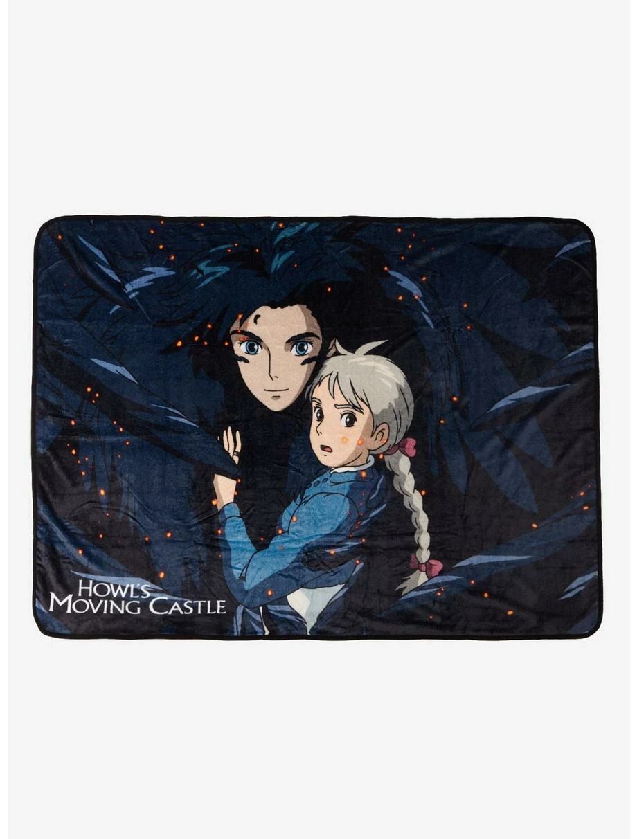 Bedroom Studio Ghibli Howl's Moving Castle Movie Poster Throw - BoxLunch Exclusive 1 Bedroom Studio Ghibli Howl's Moving Castle Movie Poster Throw - BoxLunch Exclusive