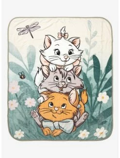 Bedroom Disney The Aristocats Kittens Floral Throw - BoxLunch Exclusive