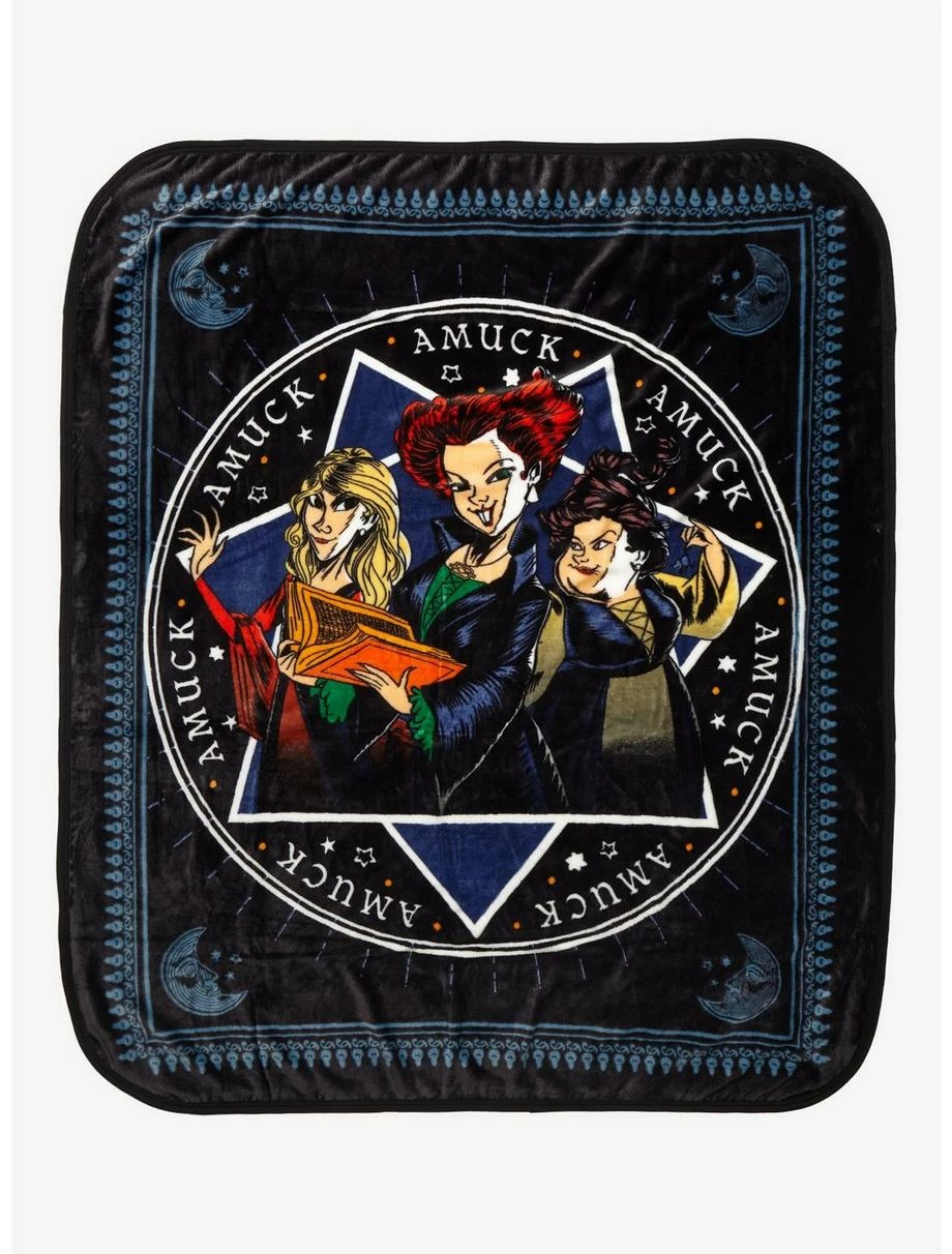 Bedroom Disney Hocus Pocus Sanderson Sisters Amuck Throw - BoxLunch Exclusive 1 Bedroom Disney Hocus Pocus Sanderson Sisters Amuck Throw - BoxLunch Exclusive