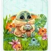 Bedroom Star Wars The Mandalorian Grogu & Frog Floral Throw - BoxLunch Exclusive