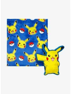 Bedroom Pokémon Pikachu Plush And Blanket Set