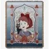 Bedroom Studio Ghibli Kiki’s Delivery Service Kiki & Jiji Filigree Portrait Tapestry Throw - BoxLunch Exclusive
