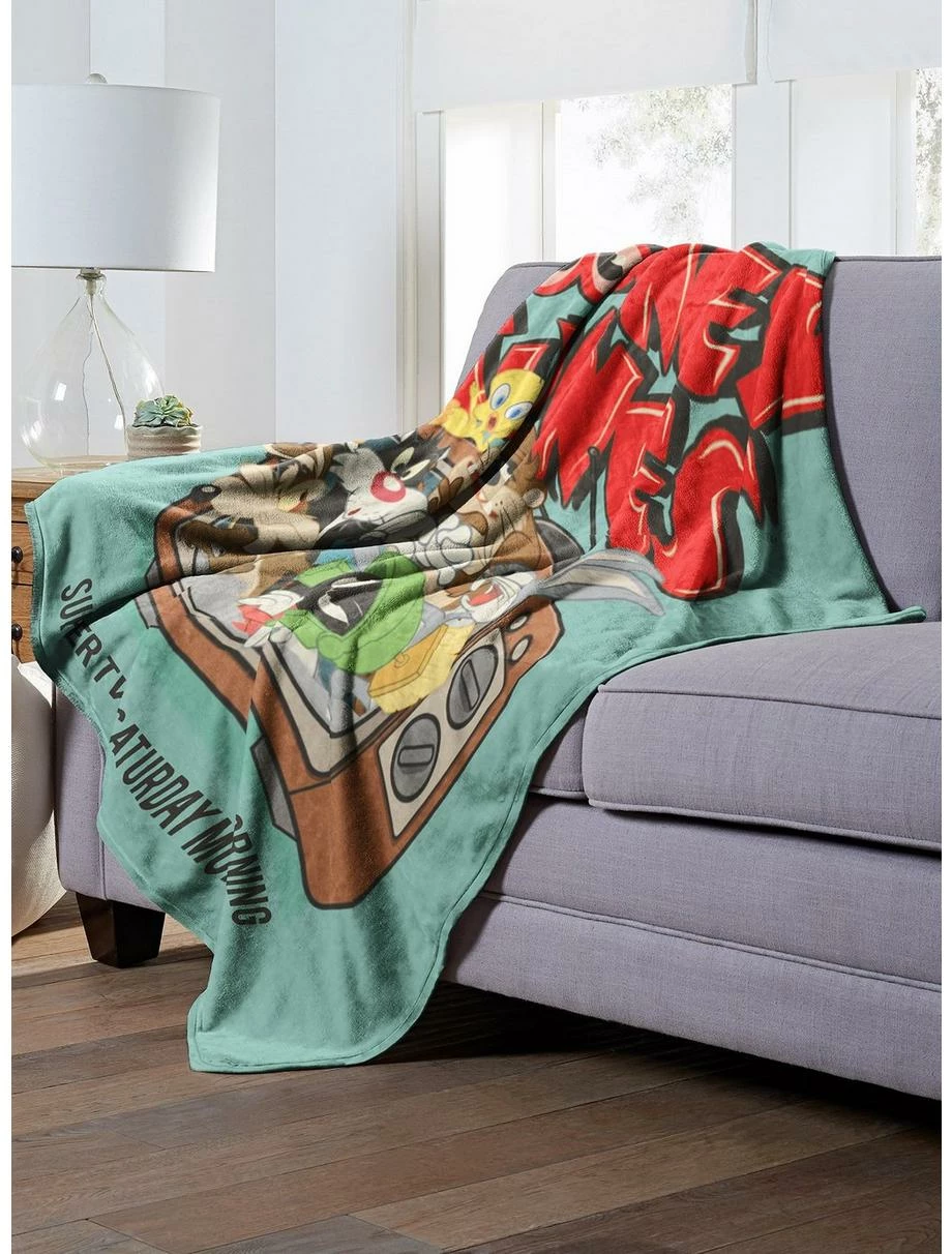 Bedroom Looney Tunes Super Saturday Throw Blanket 3 Bedroom Looney Tunes Super Saturday Throw Blanket - Image 3