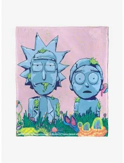 Bedroom Rick And Morty Made Of Stone Throw Blanket