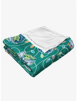 Bedroom Star Wars The Mandalorian Galaxy's Greetings Throw Blanket -BoxLunch Sales Shop 19293683 av3