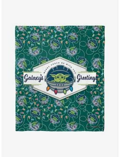 Bedroom Star Wars The Mandalorian Galaxy's Greetings Throw Blanket