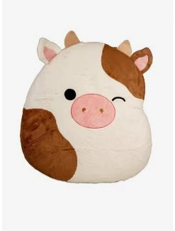 Bedroom Squishmallows Ronnie The Cow Inflat-A-Pal Pillow