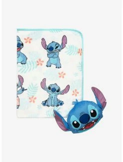 Bedroom Disney Lilo & Stitch Tropical Stitch Pillow And Blanket Set