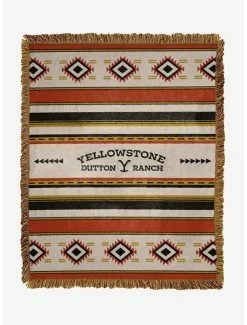 Bedroom Yellowstone Montana Tribal Woven Jacquard Throw Blanket