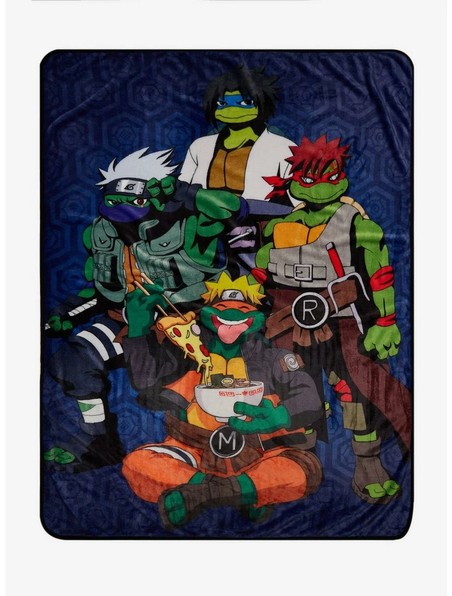 Bedroom Teenage Mutant Ninja Turtles X Naruto Throw - BoxLunch Exclusive 1 Bedroom Teenage Mutant Ninja Turtles X Naruto Throw - BoxLunch Exclusive